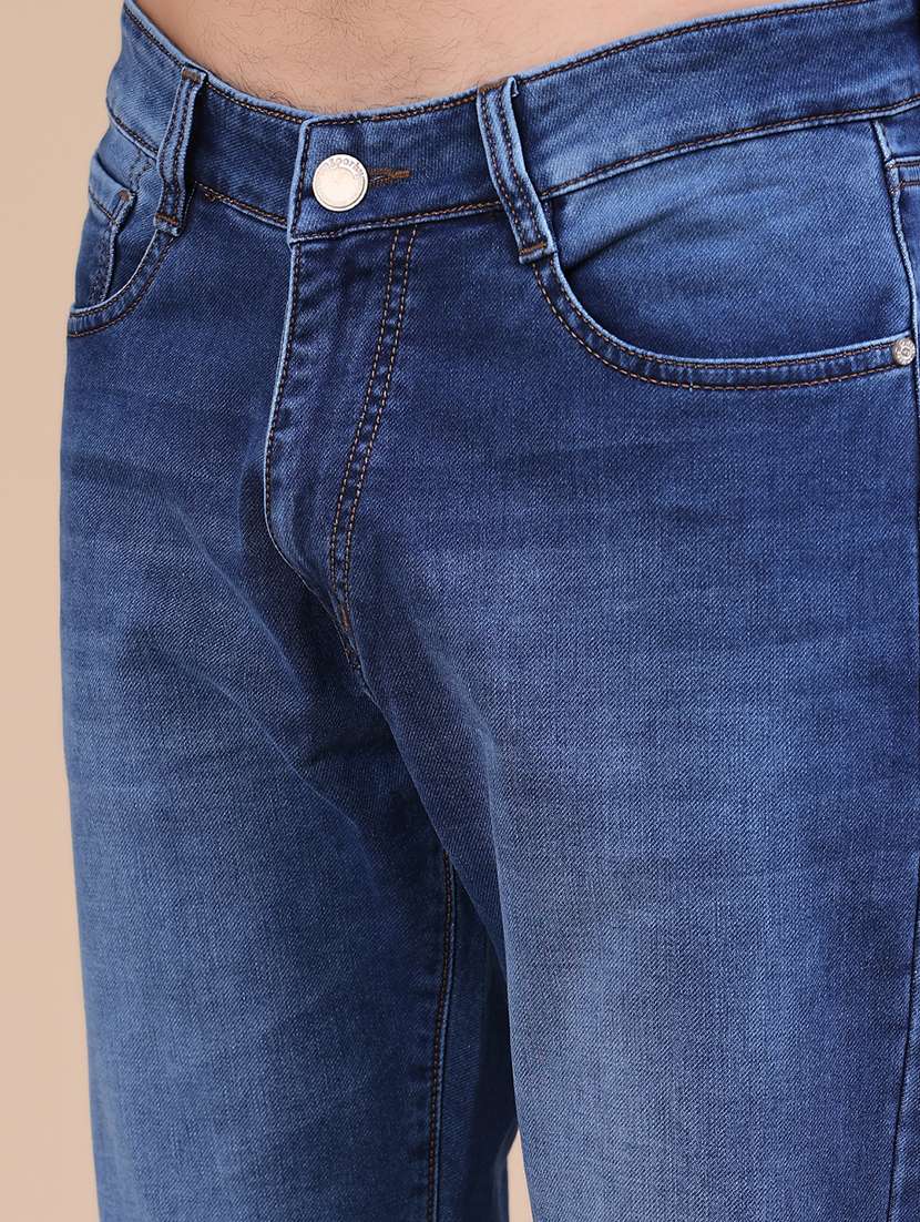 Men Washed Mid Rise Full Length Straight Jeans - 22638845 -  Standard Image - 1