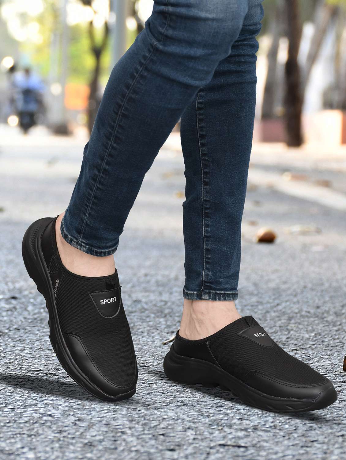 Men Black Slip On Casual Shoe - 22639117 -  Standard Image - 4