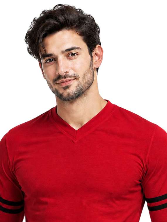 men striped long sleeve slim fit t-shirt - 22639372 -  Standard Image - 1