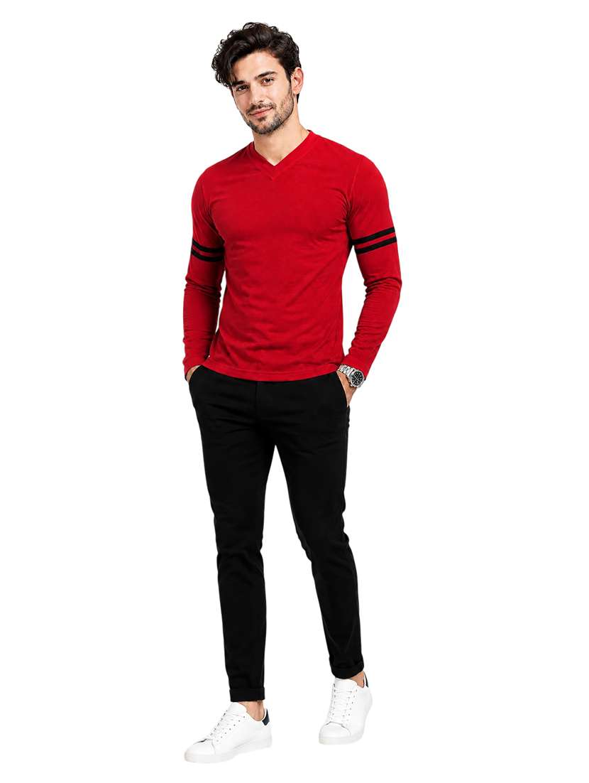 men striped long sleeve slim fit t-shirt - 22639372 -  Standard Image - 4