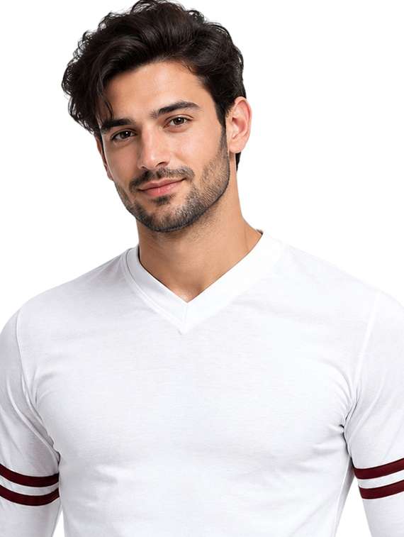 men striped long sleeve slim fit t-shirt - 22639374 -  Standard Image - 1