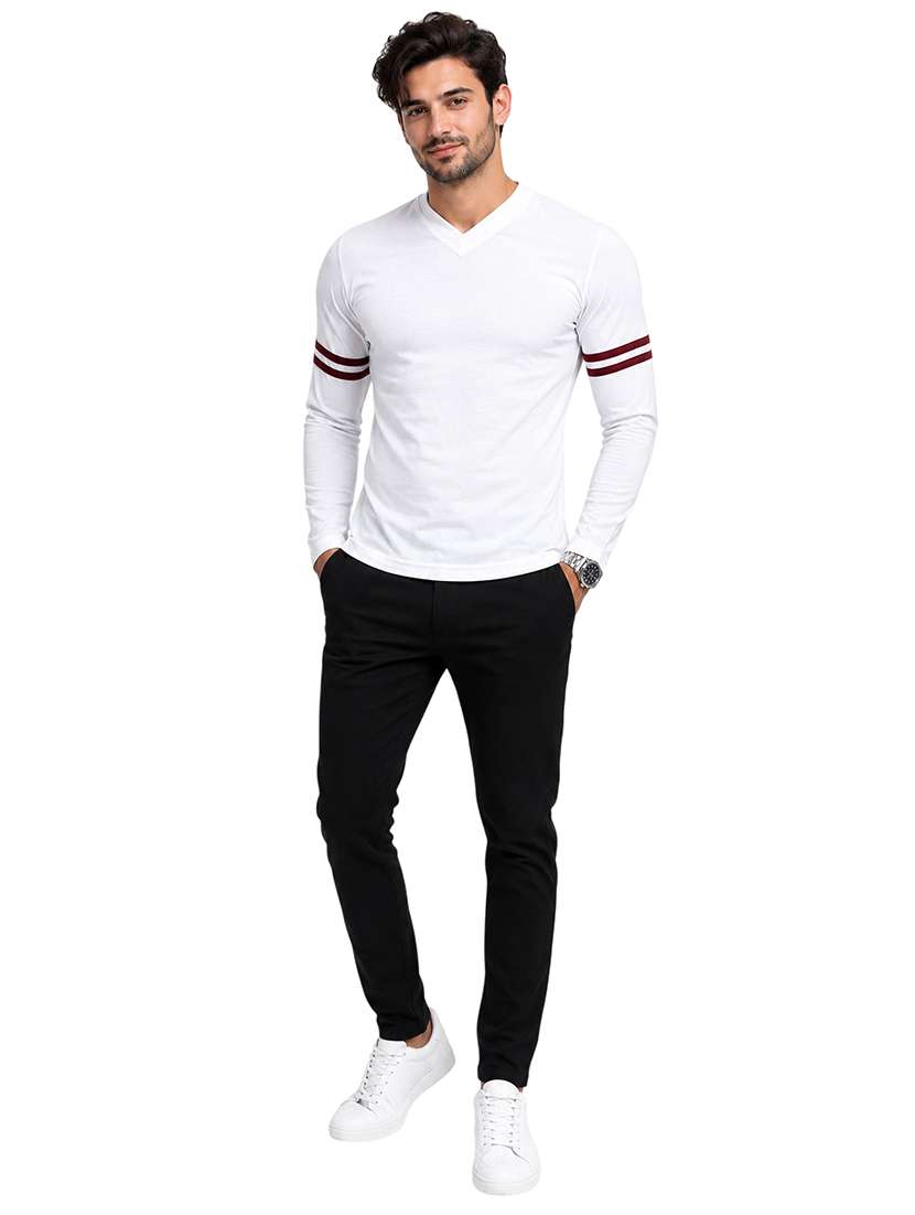 men striped long sleeve slim fit t-shirt - 22639374 -  Standard Image - 4