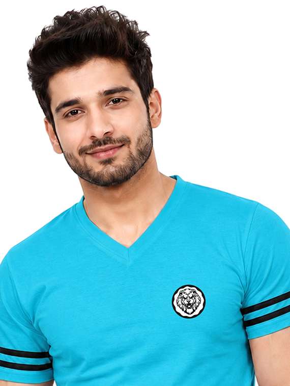 Men Striped Short Sleeve Slim Fit T-shirt - 22639397 -  Standard Image - 1