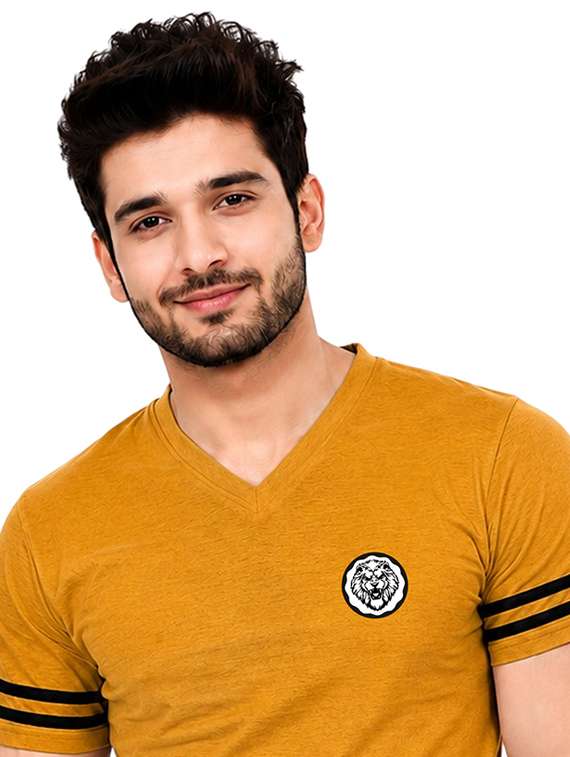 Men Striped Short Sleeve Slim Fit T-shirt - 22639399 -  Standard Image - 1