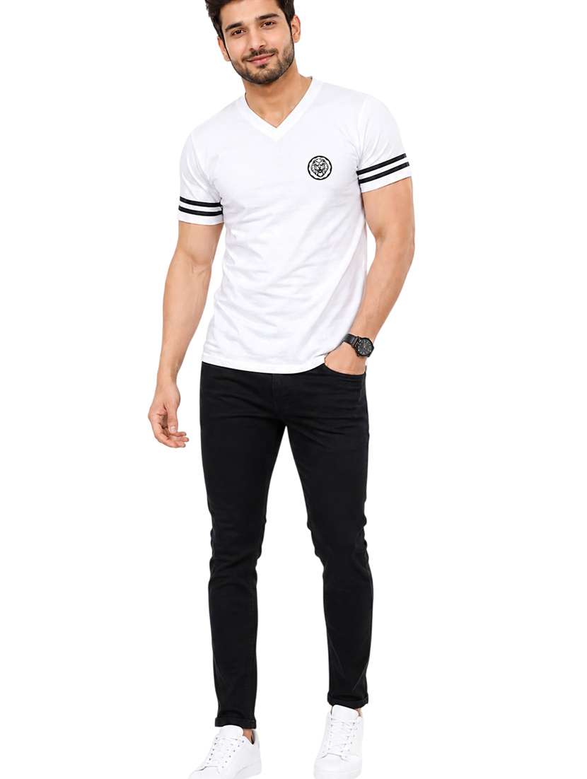 Men Striped Short Sleeve Slim Fit T-shirt - 22639400 -  Standard Image - 4