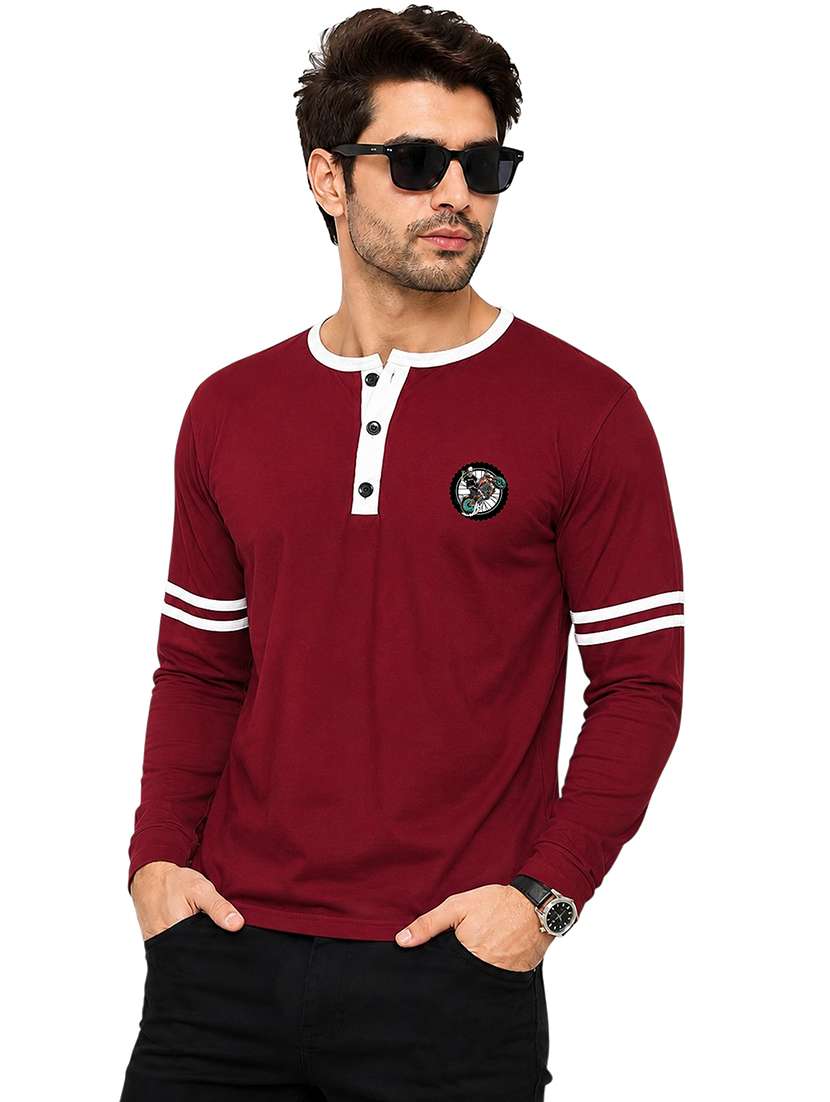 men striped long sleeve regular fit t-shirt