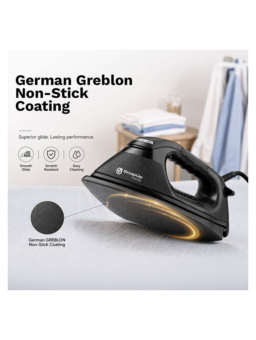 snapup home heavyup dry iron plancha 1000w - 22639545 -  Standard Image - 11
