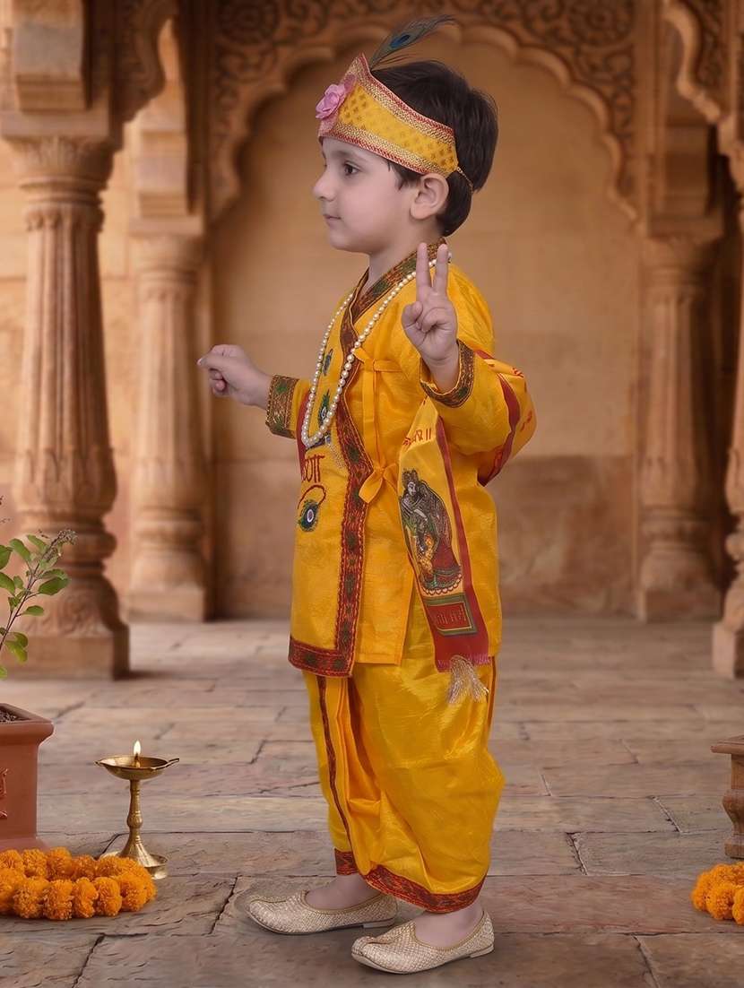 kids printed long sleeves krishna costume - 22639556 -  Standard Image - 1