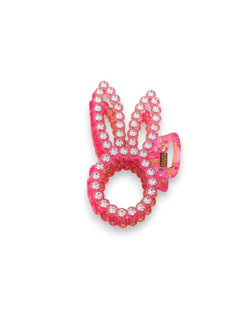 pink rhinestone hair claw clip for women - 22639718 -  Standard Image - 1