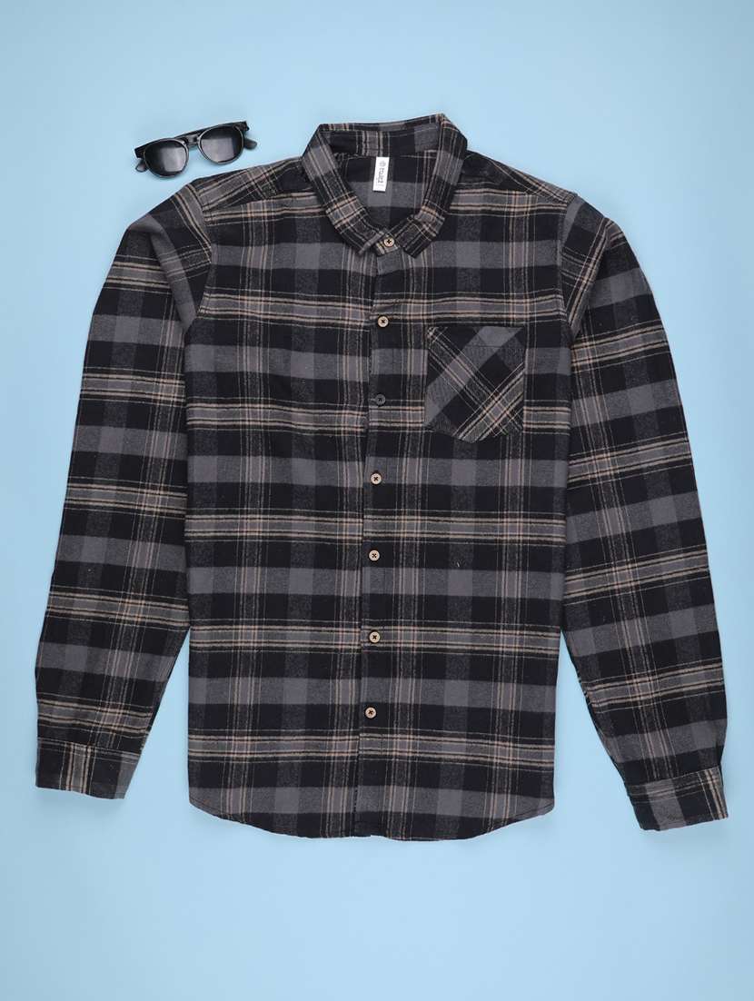 Boys Checkered Long Sleeves Regular Shirt - 22639850 -  Standard Image - 1