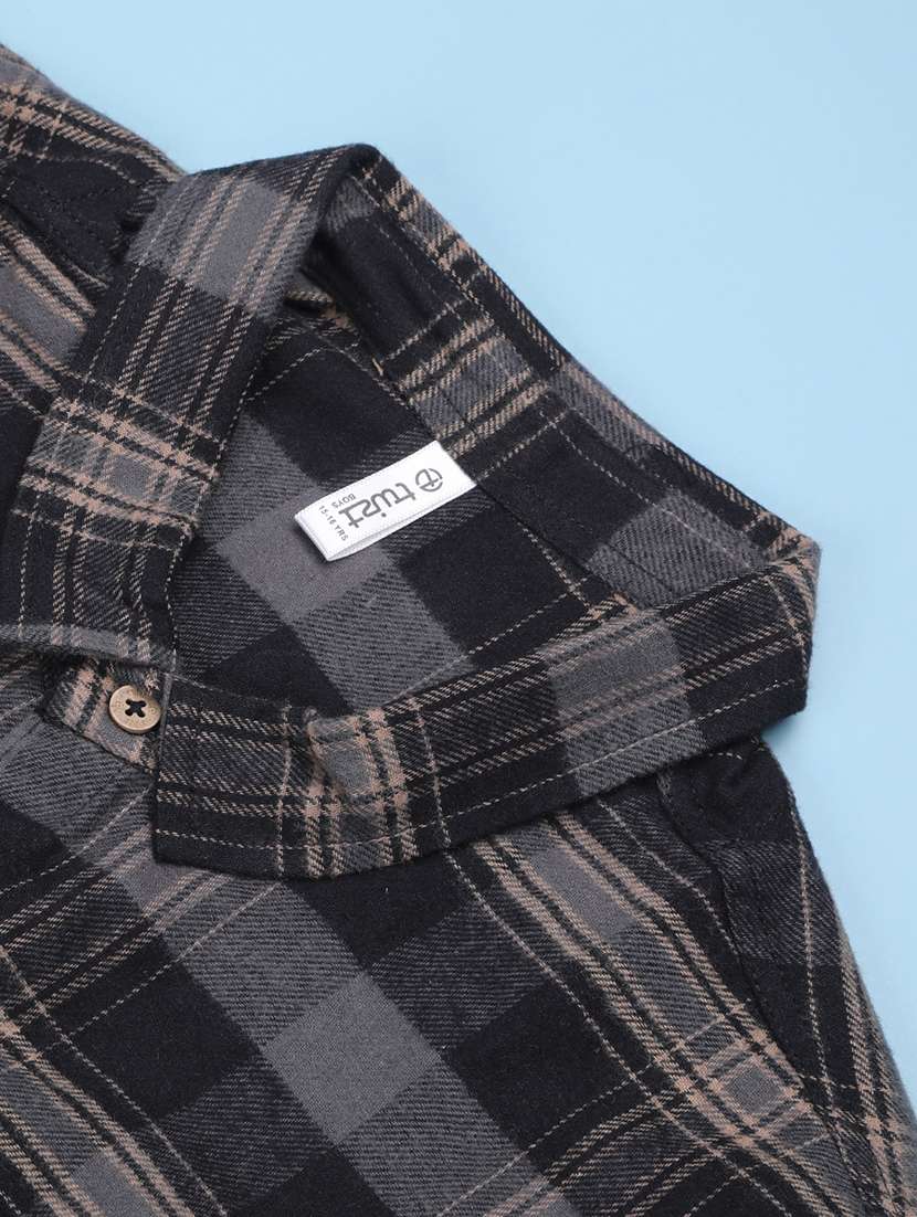 Boys Checkered Long Sleeves Regular Shirt - 22639850 -  Standard Image - 4
