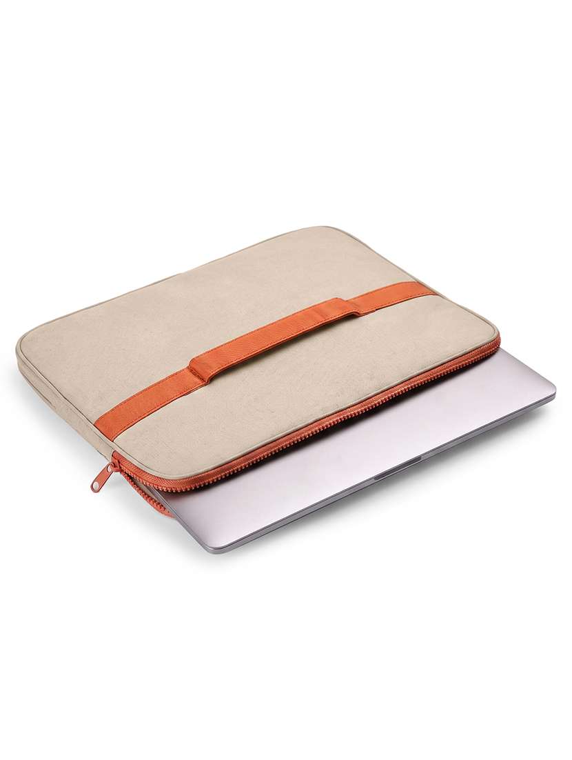 Orange Polyester Quilted Zip Laptop Sleeve - 22642555 -  Standard Image - 1