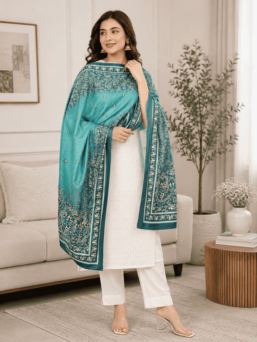 Women Printed Winter Shawl - 22642677 -  Standard Image - 1
