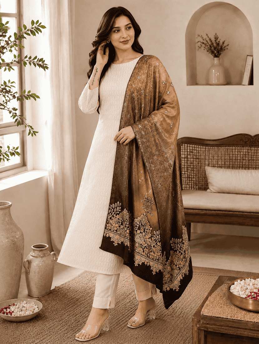 Women Printed Winter Shawl - 22642678 -  Standard Image - 1