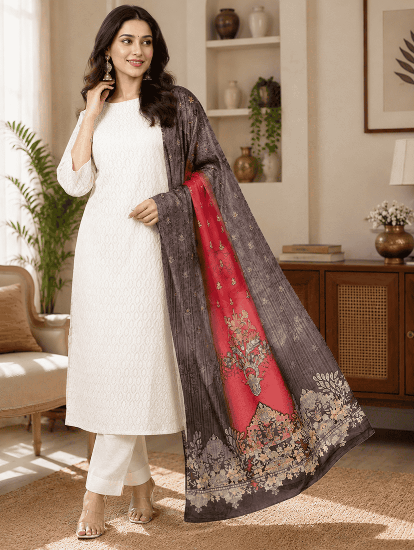 Women Printed Winter Shawl - 22642680 -  Standard Image - 1