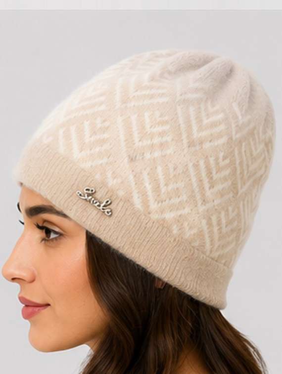 Women Self Design Winter Beanie Cap - 22642696 -  Standard Image - 1