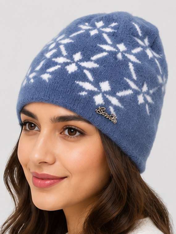 Women Self Design Winter Beanie Cap - 22642708 -  Standard Image - 1