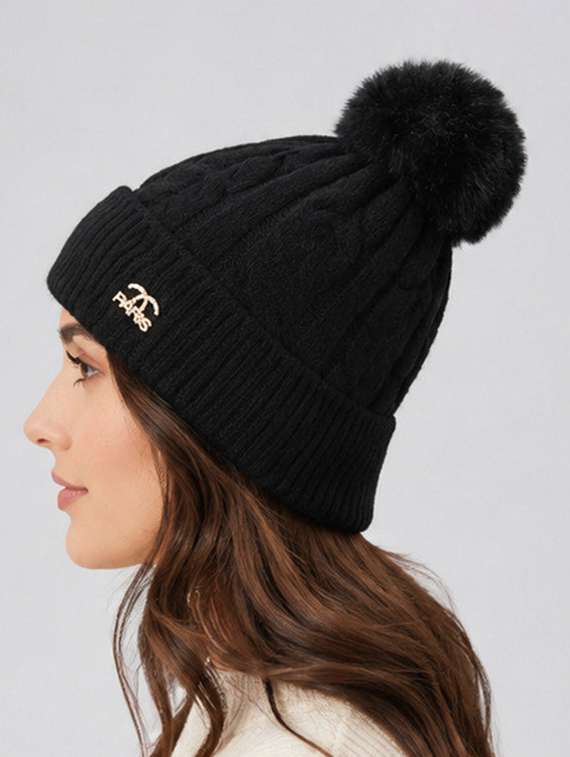 women self design woollen winter cap - 22642754 -  Standard Image - 1