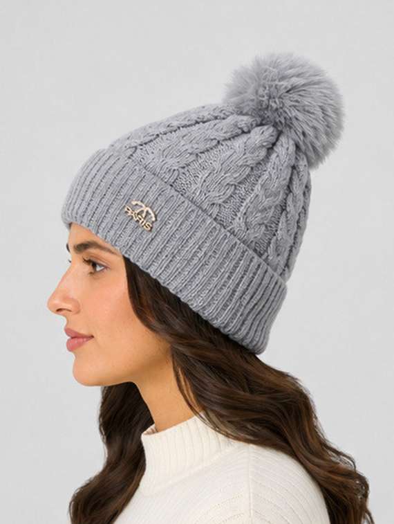 women self design woollen winter cap - 22642756 -  Standard Image - 1