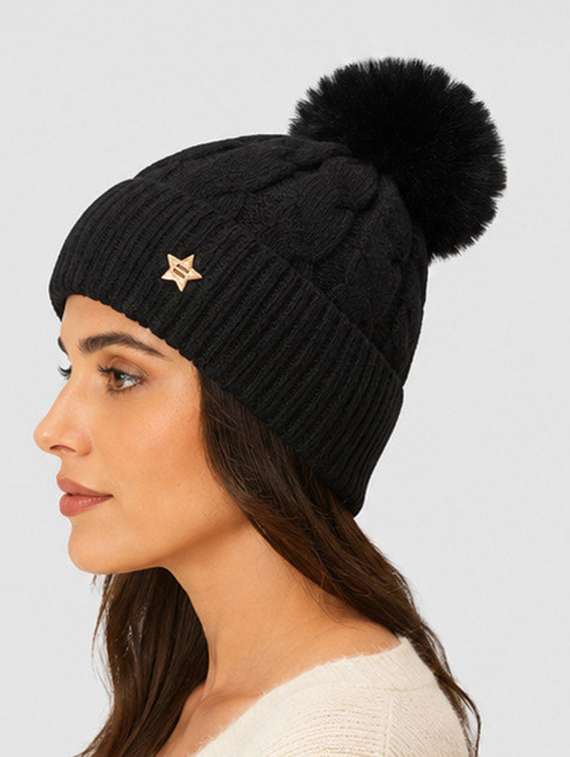 women self design woollen winter cap - 22642760 -  Standard Image - 1