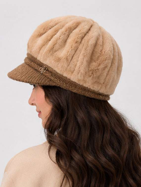 Women Solid Woollen Winter Cap - 22642768 -  Standard Image - 1