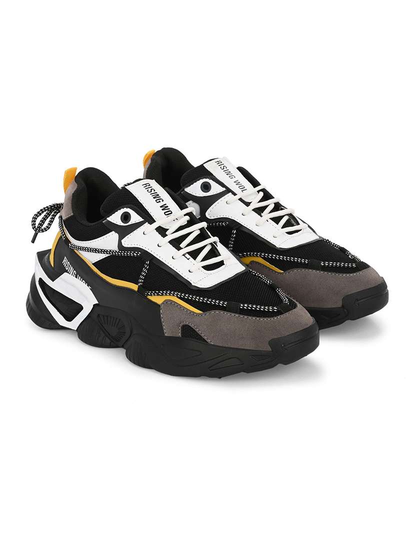men colourblocked lace up casual shoes - 22657669 -  Standard Image - 1