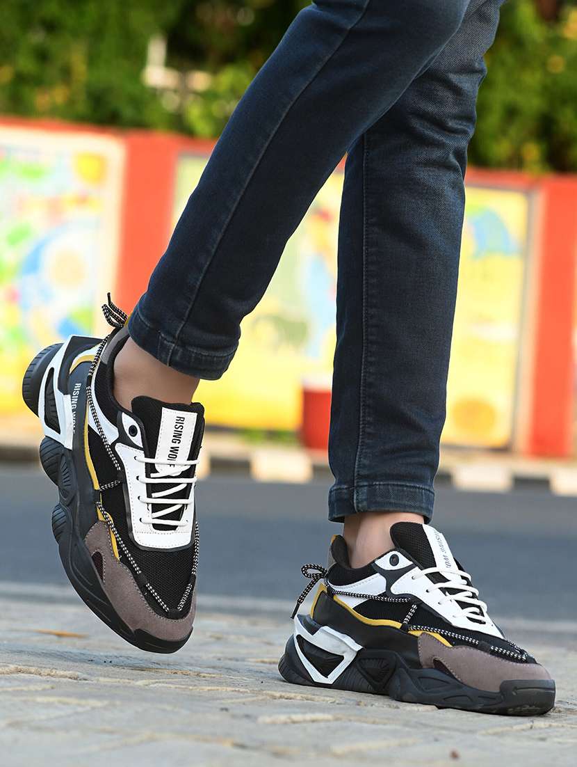 men colourblocked lace up casual shoes - 22657669 -  Standard Image - 4