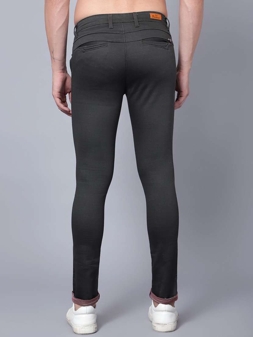 men solid mid rise chinos casual trouser - 22658212 -  Standard Image - 4