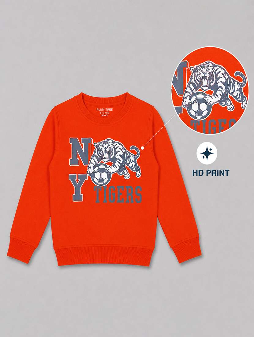 Boys Printed Long Sleeves Regular Fit Sweatshirt - 22658247 -  Standard Image - 1