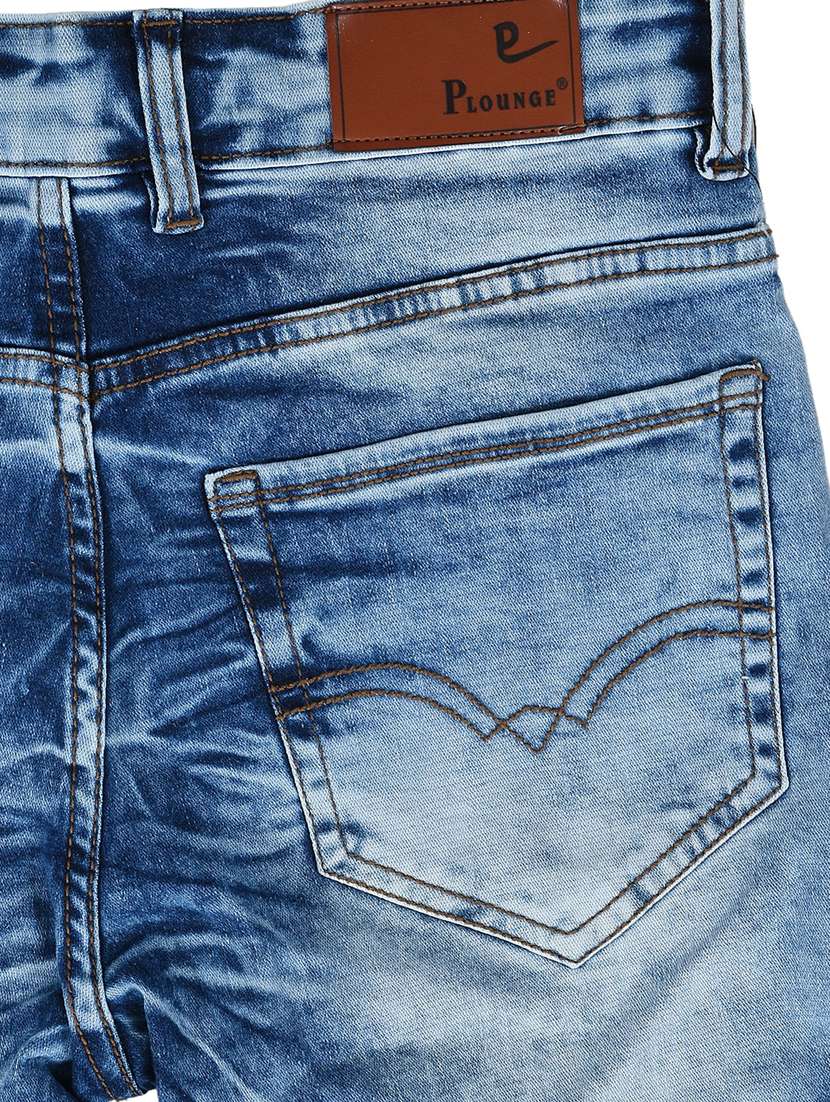 men washed mid rise slim fit denim shorts - 22658327 -  Standard Image - 1