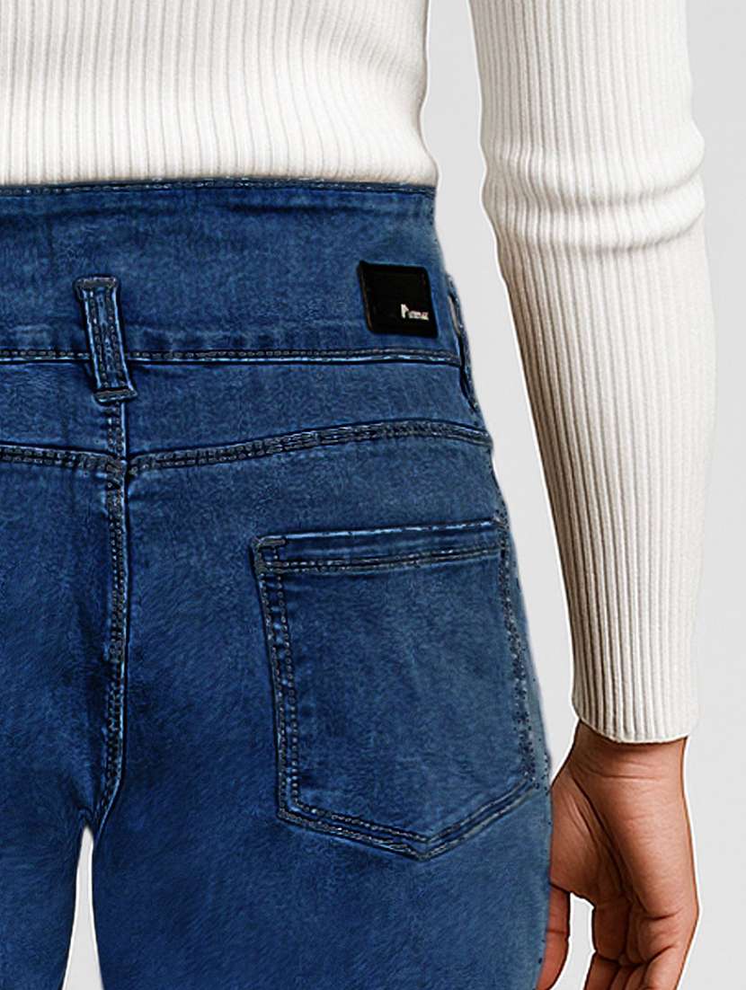 women solid high rise slim fit jeans - 22658430 -  Standard Image - 4