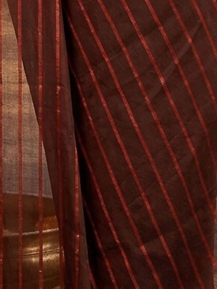 Women Striped Festive Wear Saree - 22658442 -  Standard Image - 4