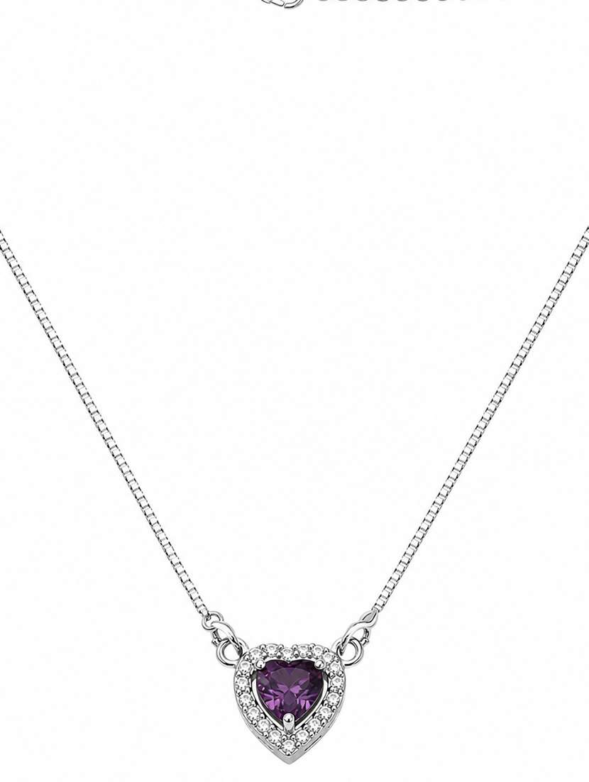 women heart-shaped crystal pendant - 22658471 -  Standard Image - 1