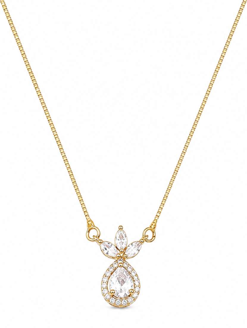 pear-shaped crystal drop locket necklace with marquise stone accents - 22658479 -  Standard Image - 1