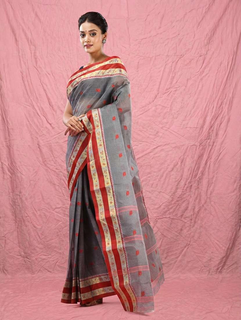 Women Self Design Tant Saree - 22658866 -  Standard Image - 1