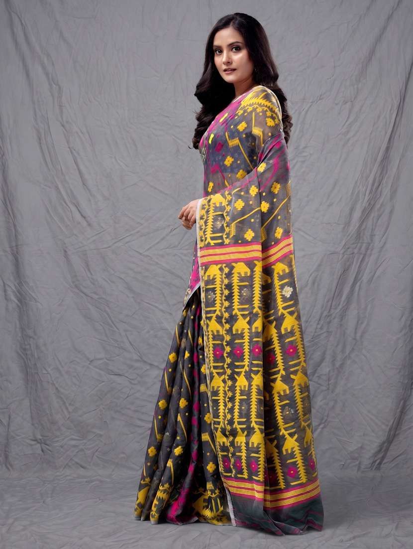 Women Self Design Jamdani Saree - 22658908 -  Standard Image - 1