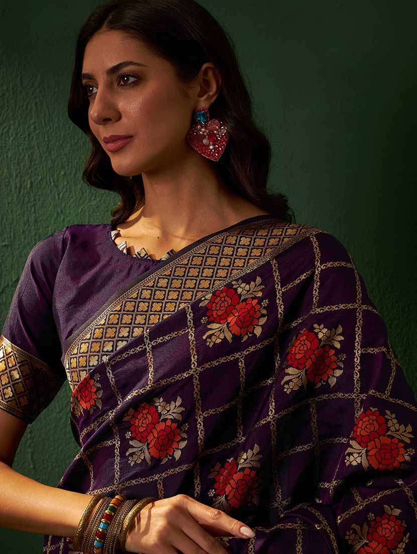 Women Self Design Banarasi Saree With Blouse - 22660328 -  Standard Image - 1
