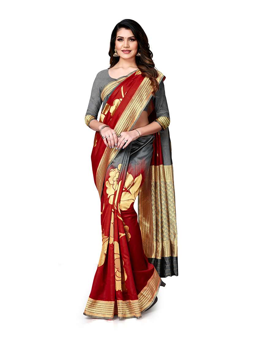 Women Self Design Banarasi Saree With Blouse - 22660354 -  Standard Image - 4