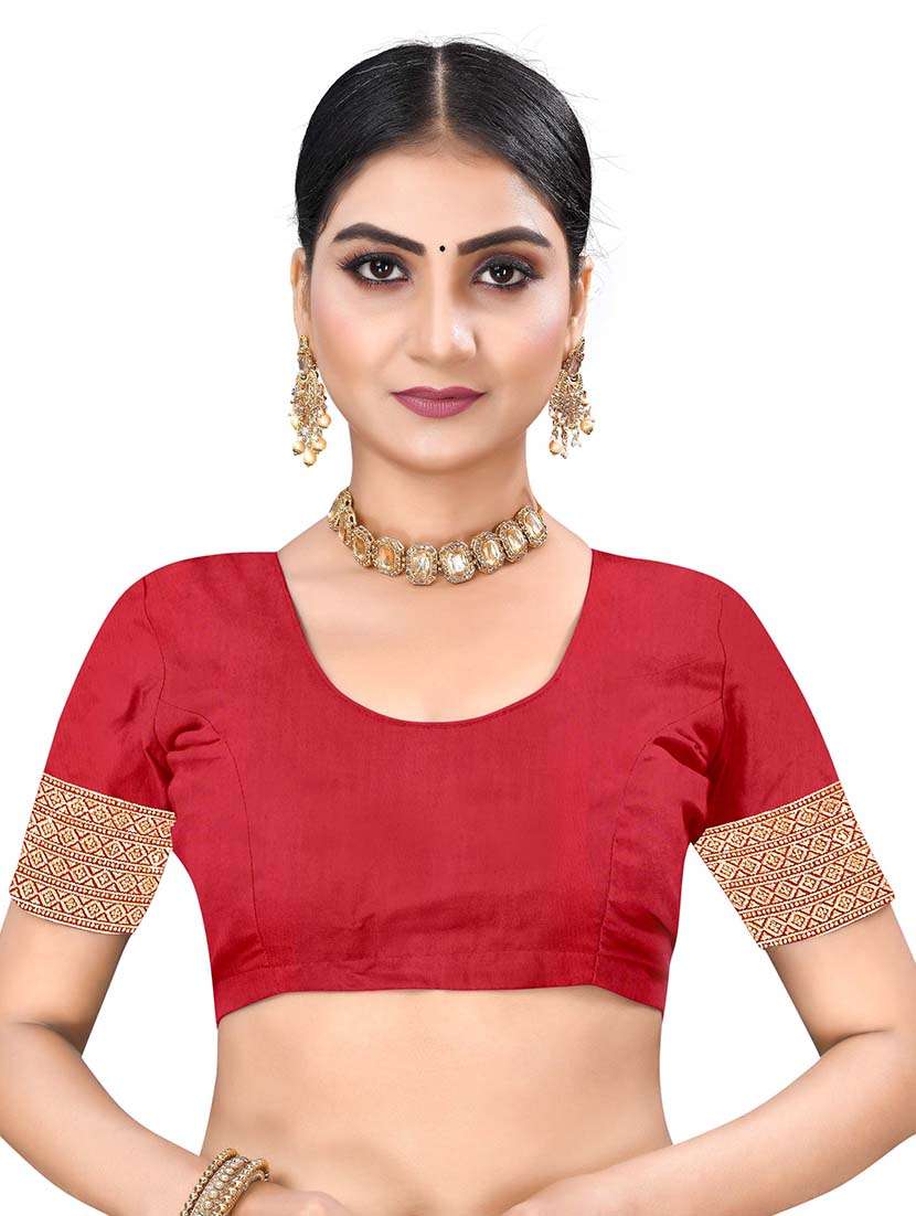 Women Self Design Banarasi Saree With Blouse - 22660392 -  Standard Image - 4