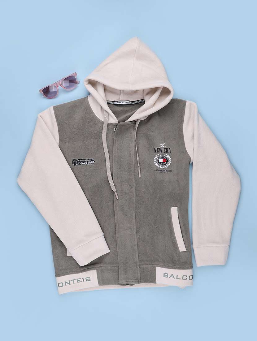 Boys Colourblocked Long Sleeves Hooded Jacket - 22661387 -  Standard Image - 1