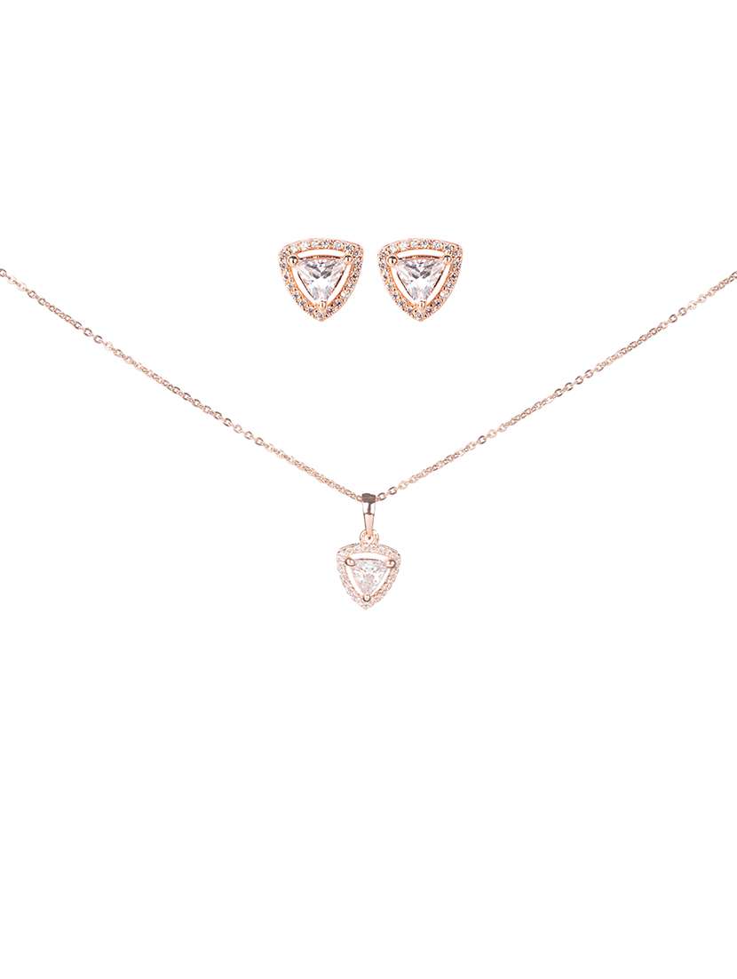 opal touch chic rose gold locket set with heart-shaped pendant - 22662122 -  Standard Image - 1