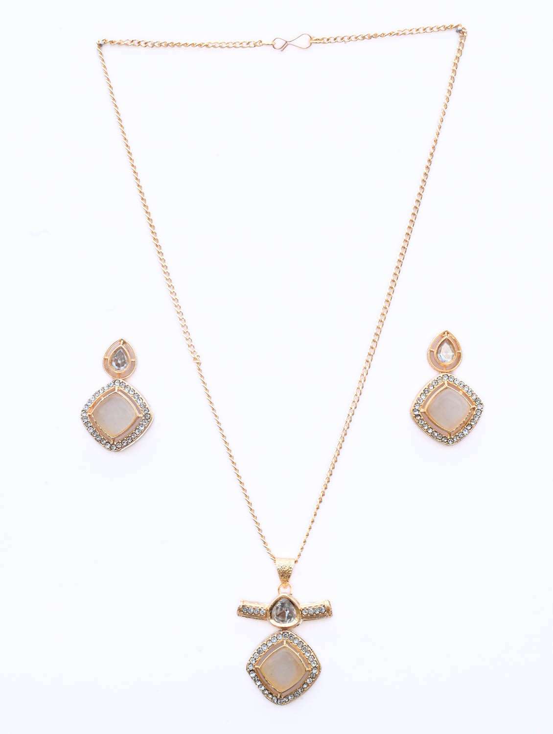Opal Touch Ornate Elegance Gold Plated Locket Set - 22662139 -  Standard Image - 1