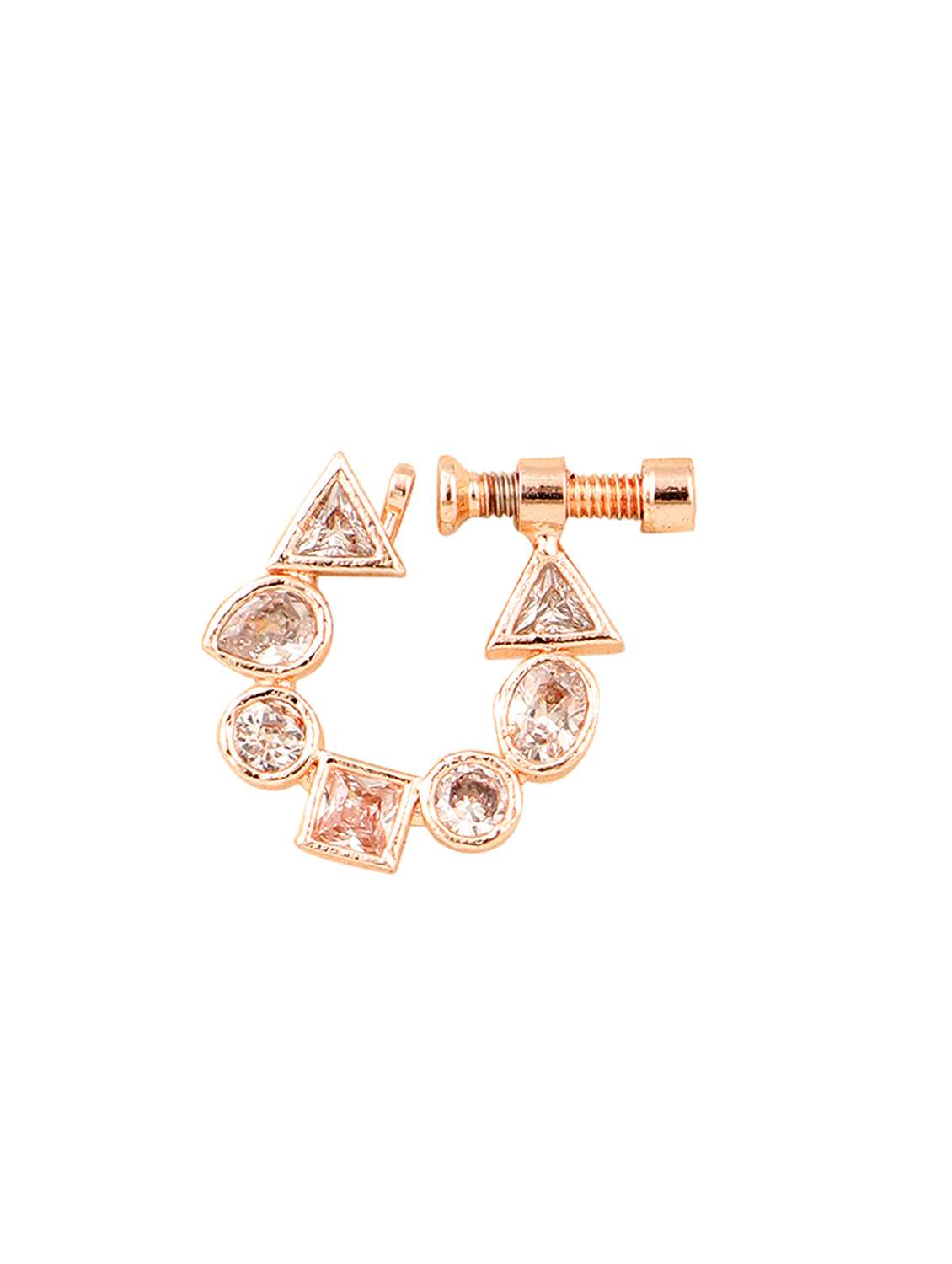 fashion jewellery rose gold cz stone naath - 22662153 -  Standard Image - 1