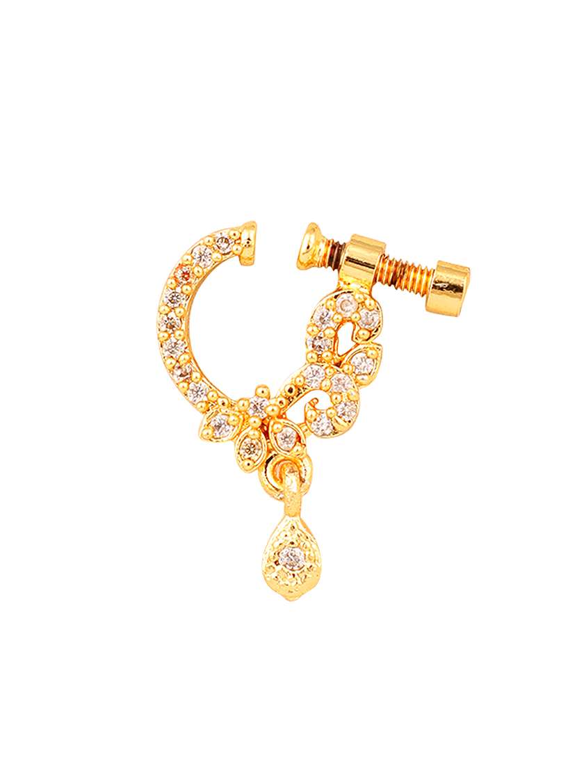 Fashion Jewellery Gold Brass Stone Naath Adjustable - 22662157 -  Standard Image - 1