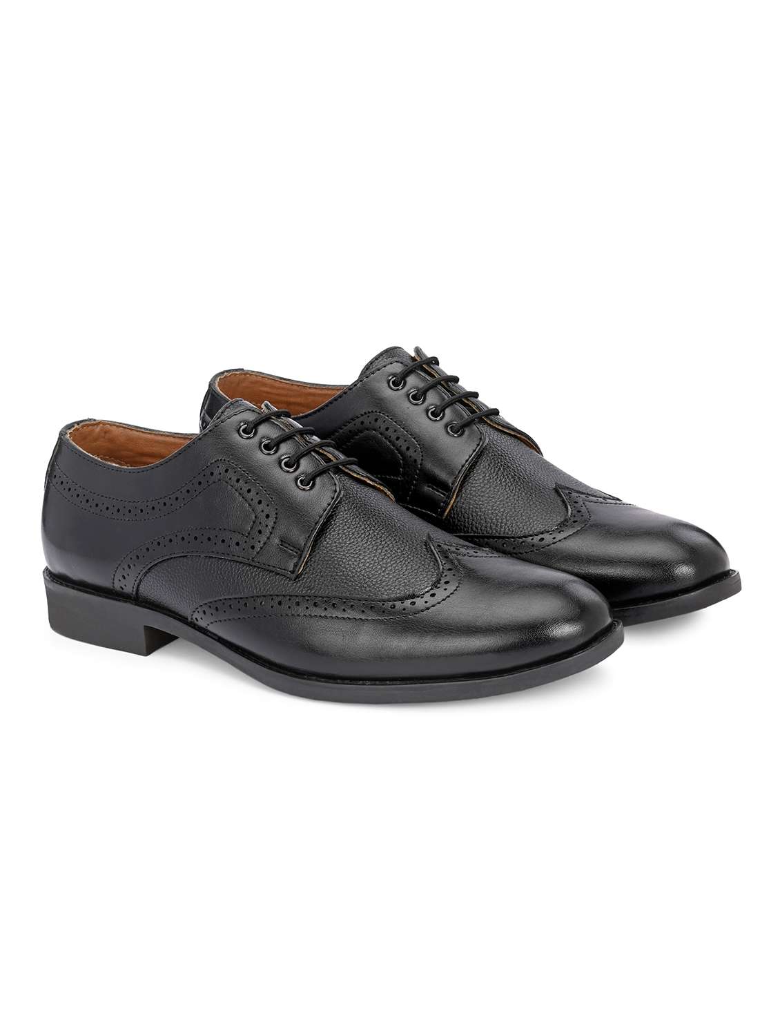 Men Textured Lace Up Brouges Formal Shoes - 22662529 -  Standard Image - 1