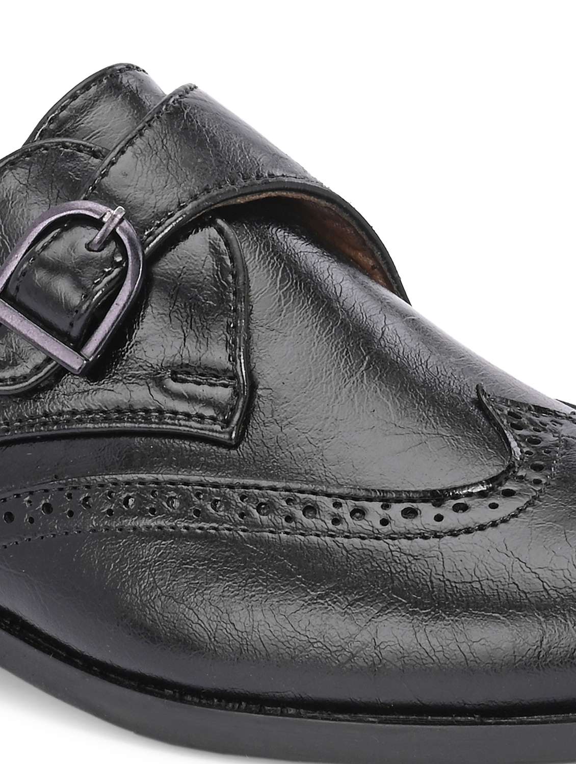 Men Textured Slip On Brouges Shoes - 22662535 -  Standard Image - 4