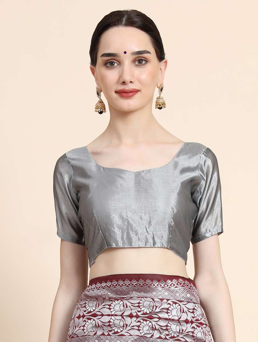 Women Self Design Banarasi Saree With Blouse - 22663041 -  Standard Image - 4