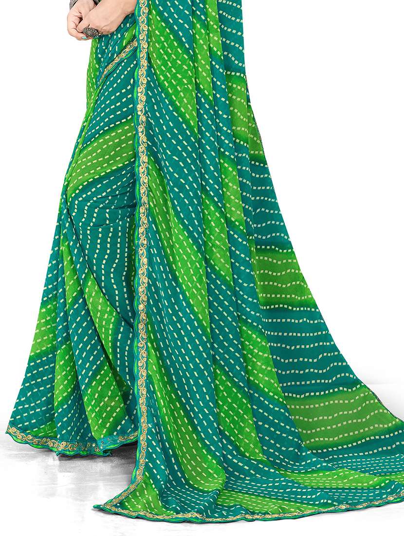 Women Printed Casual Wear Saree With Blouse - 22663119 -  Standard Image - 1