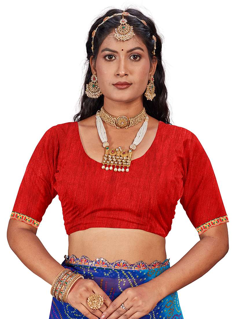 Women Printed Casual Wear Saree With Blouse - 22663301 -  Standard Image - 4