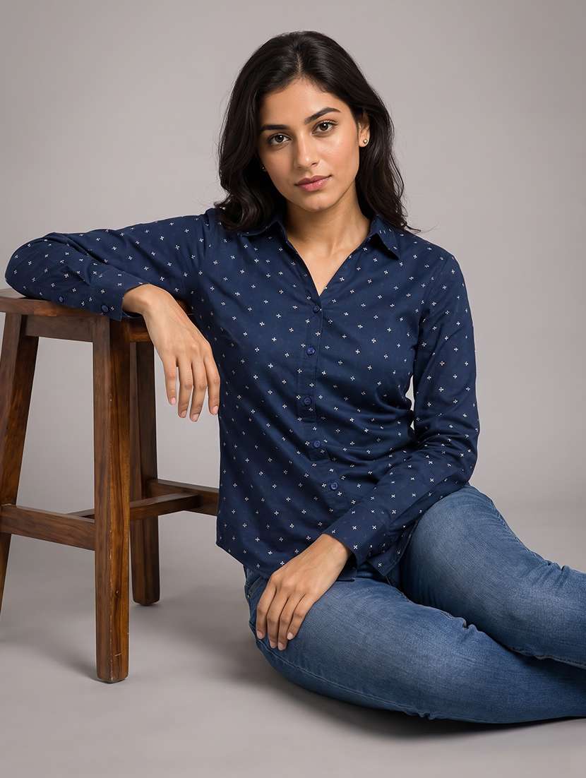 Women Printed Long Sleeves Regular Fit Shirt - 22663467 -  Standard Image - 4